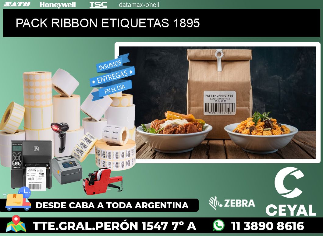 PACK RIBBON ETIQUETAS 1895