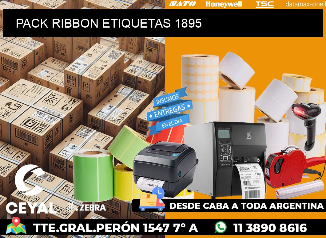 PACK RIBBON ETIQUETAS 1895