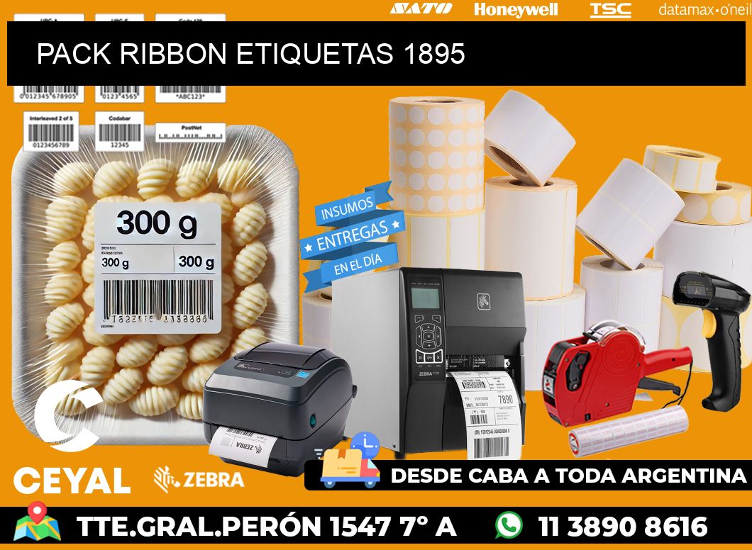 PACK RIBBON ETIQUETAS 1895