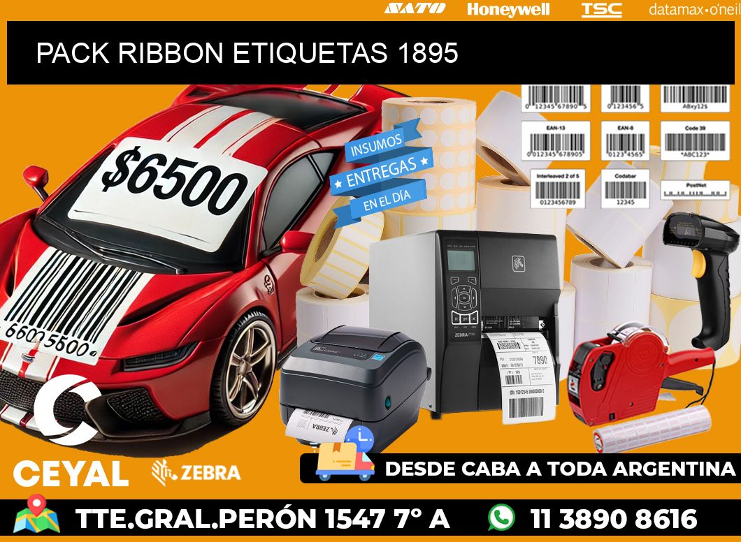 PACK RIBBON ETIQUETAS 1895