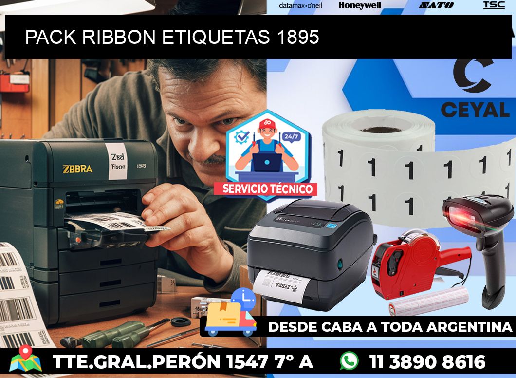 PACK RIBBON ETIQUETAS 1895