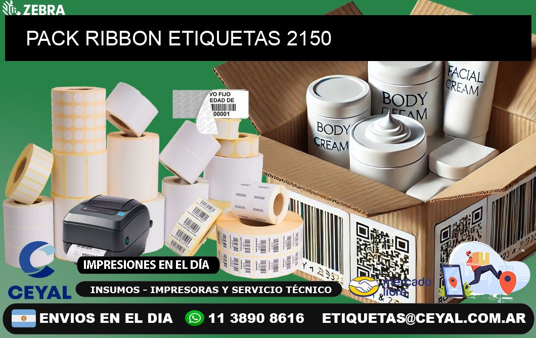 PACK RIBBON ETIQUETAS 2150