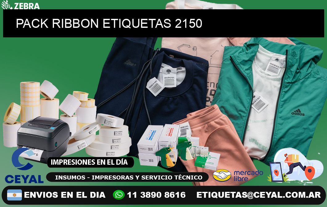 PACK RIBBON ETIQUETAS 2150