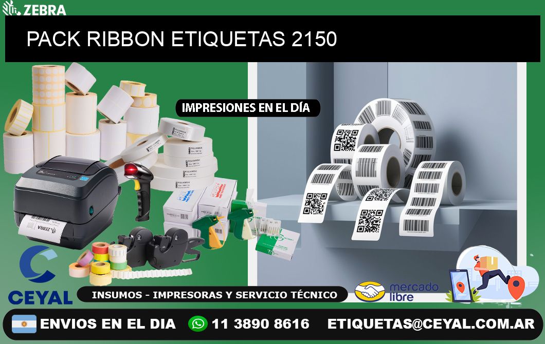 PACK RIBBON ETIQUETAS 2150