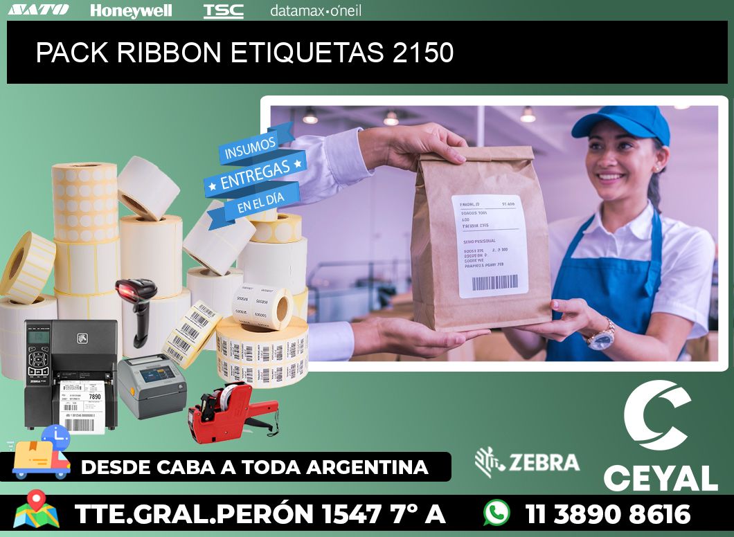 PACK RIBBON ETIQUETAS 2150