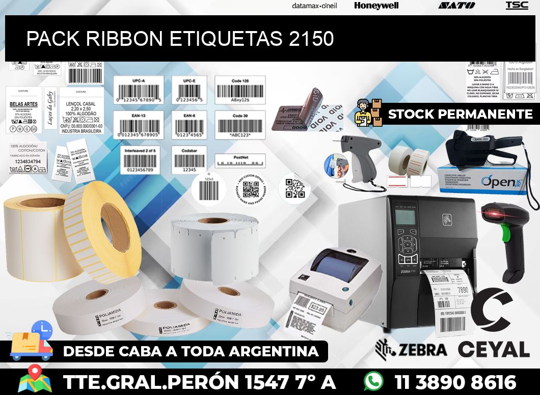 PACK RIBBON ETIQUETAS 2150
