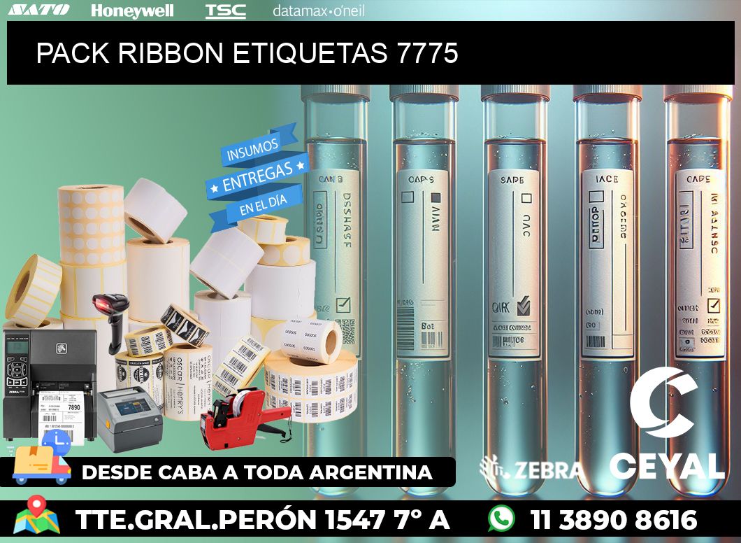 PACK RIBBON ETIQUETAS 7775