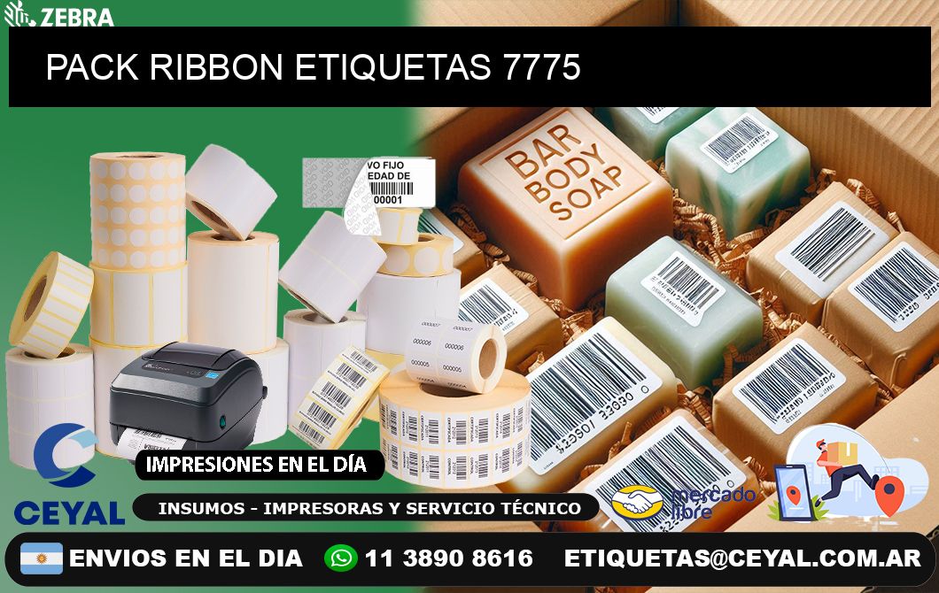 PACK RIBBON ETIQUETAS 7775