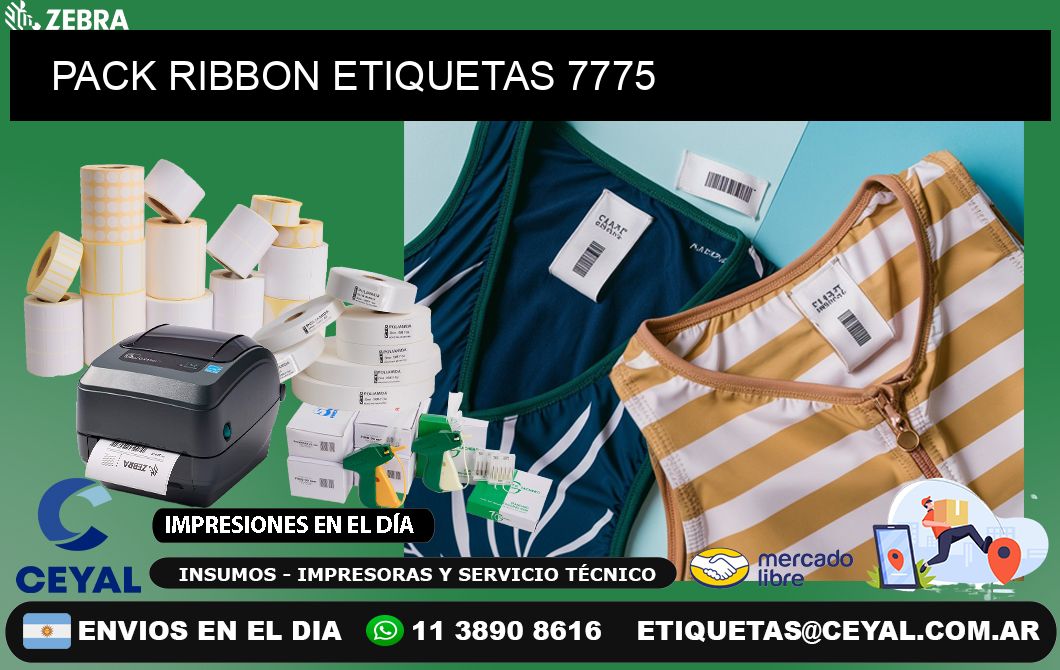 PACK RIBBON ETIQUETAS 7775