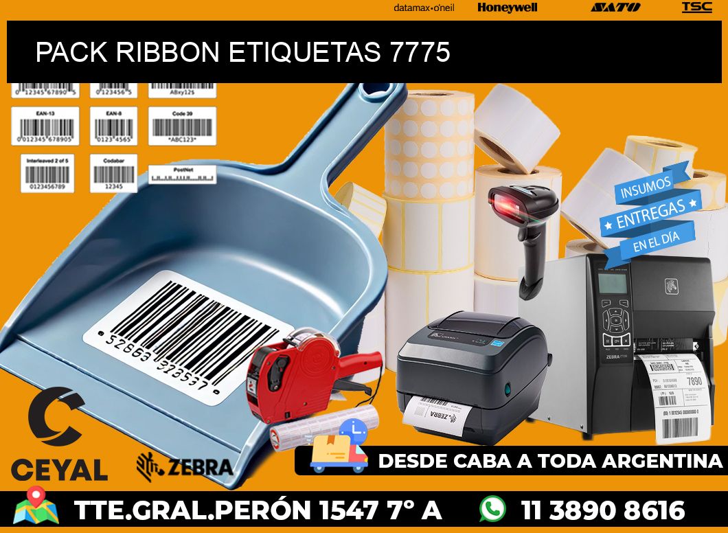 PACK RIBBON ETIQUETAS 7775