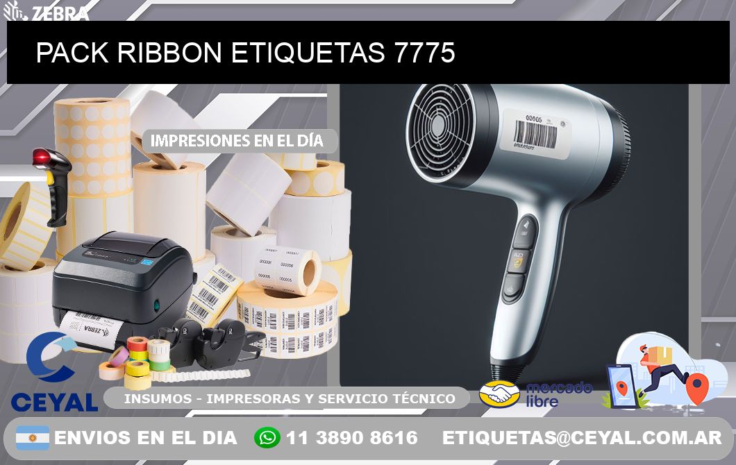 PACK RIBBON ETIQUETAS 7775