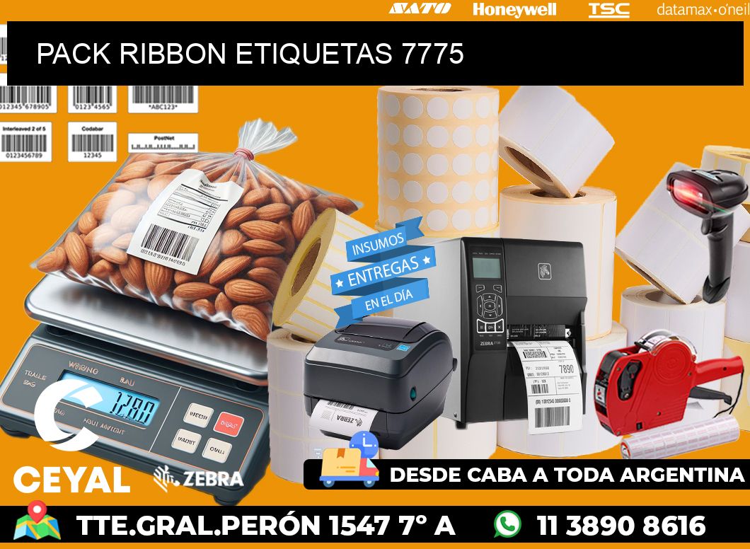 PACK RIBBON ETIQUETAS 7775