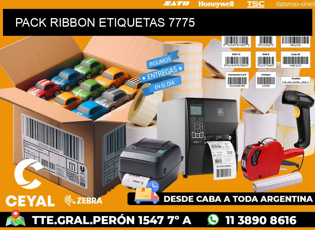 PACK RIBBON ETIQUETAS 7775