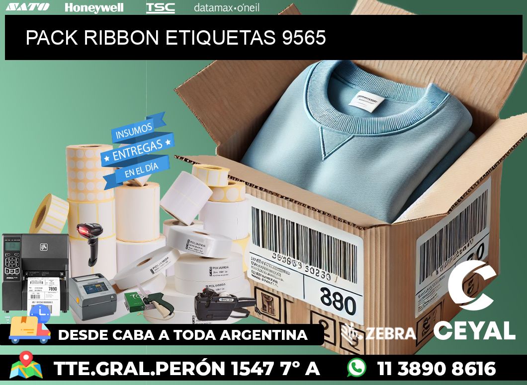 PACK RIBBON ETIQUETAS 9565