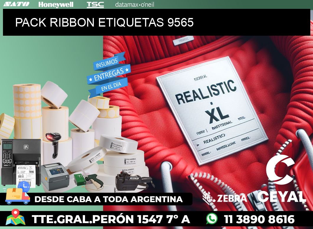 PACK RIBBON ETIQUETAS 9565