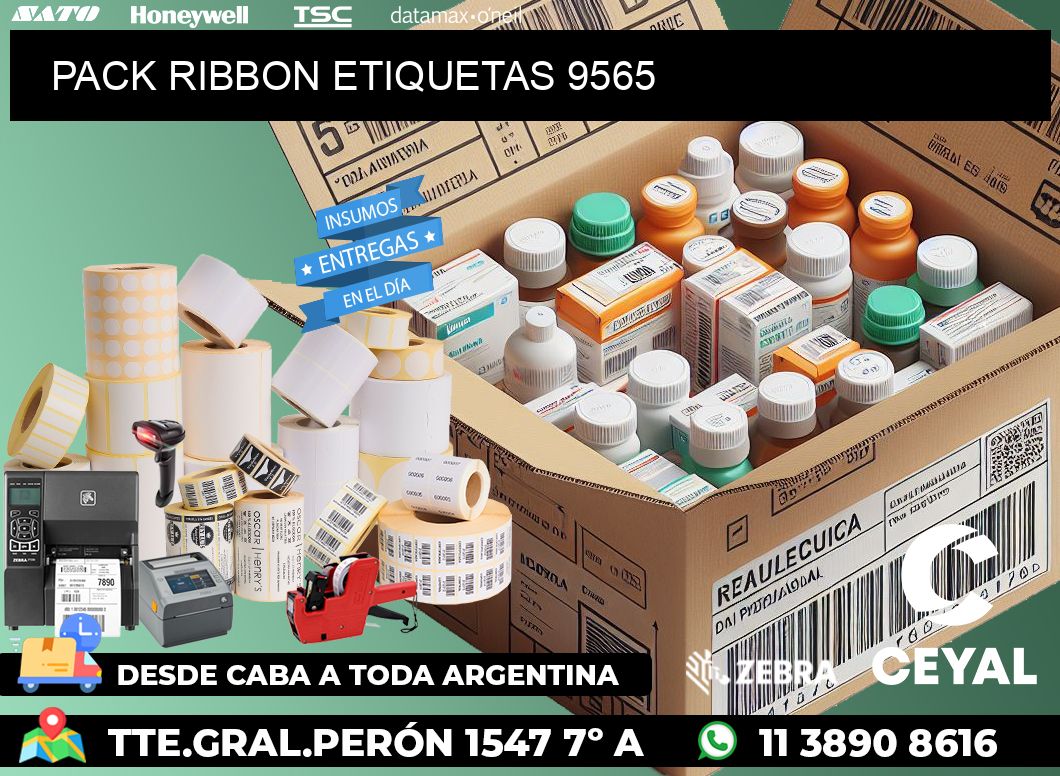 PACK RIBBON ETIQUETAS 9565