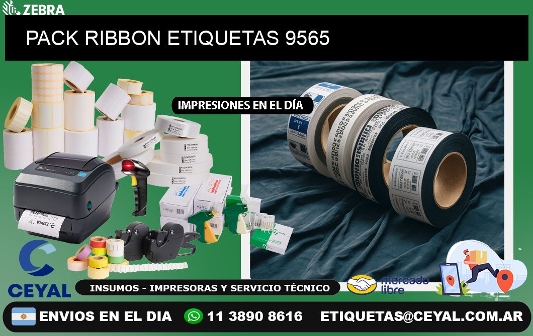 PACK RIBBON ETIQUETAS 9565