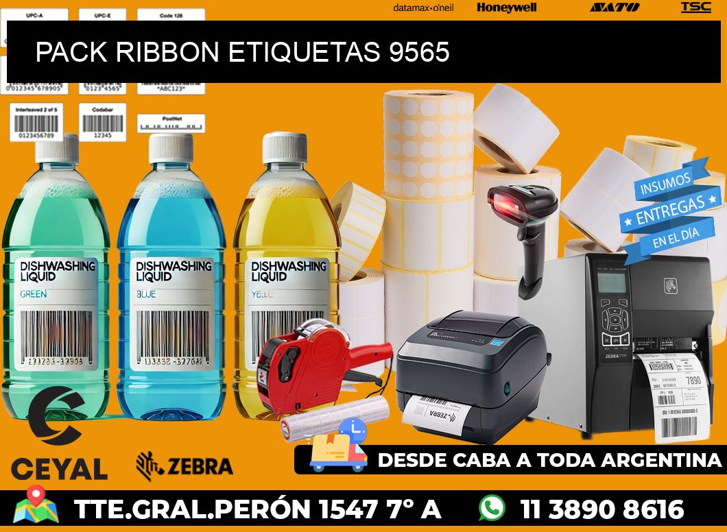 PACK RIBBON ETIQUETAS 9565