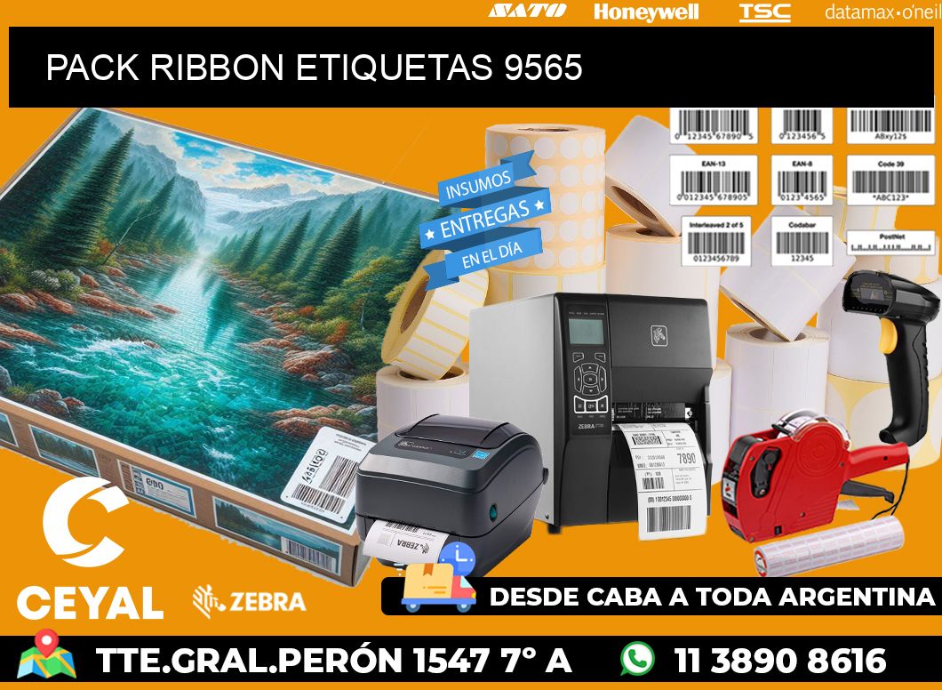 PACK RIBBON ETIQUETAS 9565