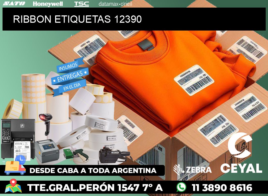 RIBBON ETIQUETAS 12390