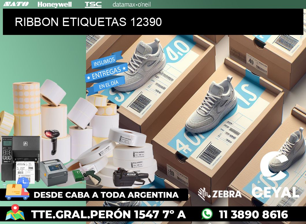 RIBBON ETIQUETAS 12390