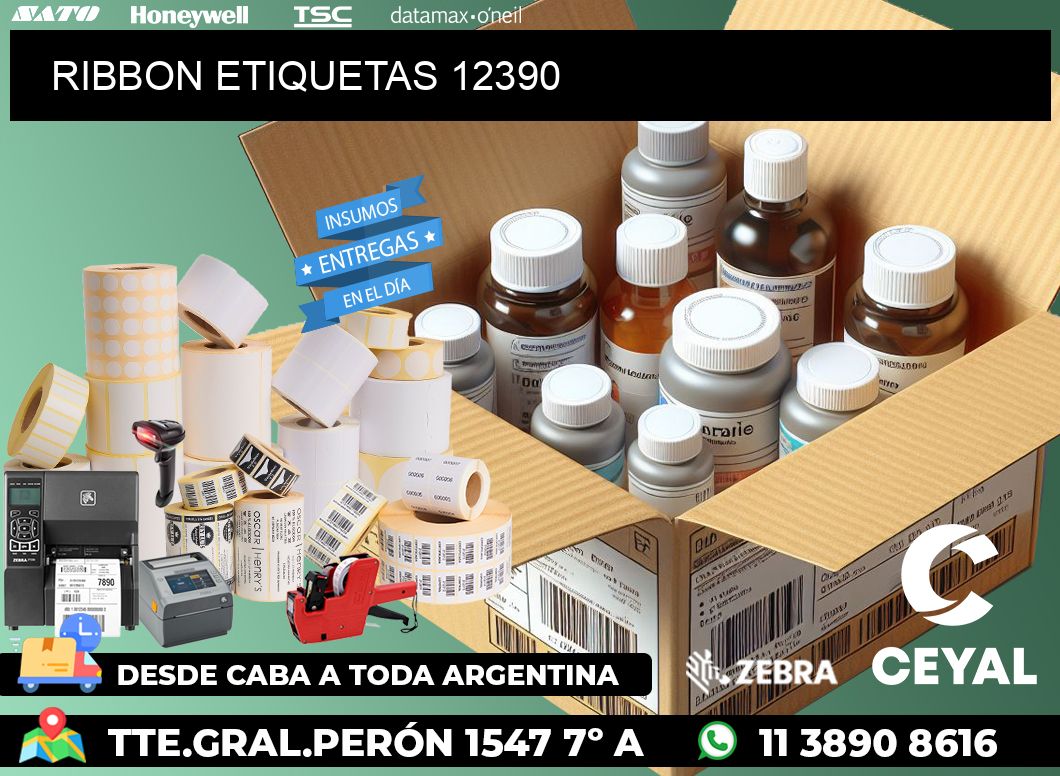 RIBBON ETIQUETAS 12390