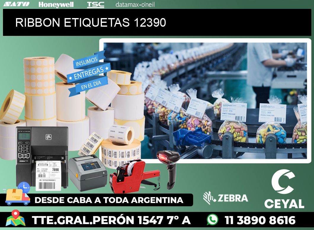 RIBBON ETIQUETAS 12390