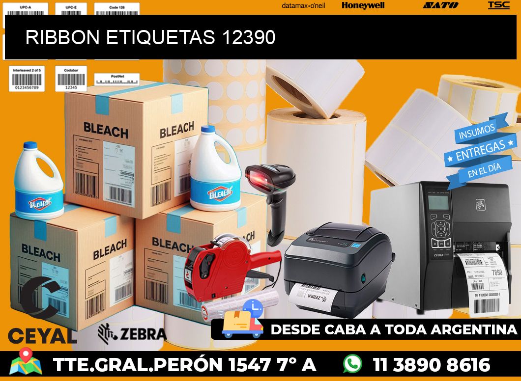 RIBBON ETIQUETAS 12390