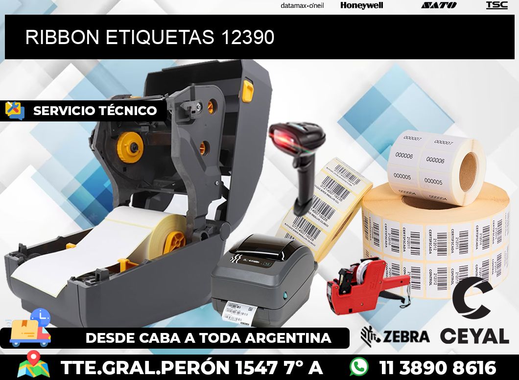 RIBBON ETIQUETAS 12390