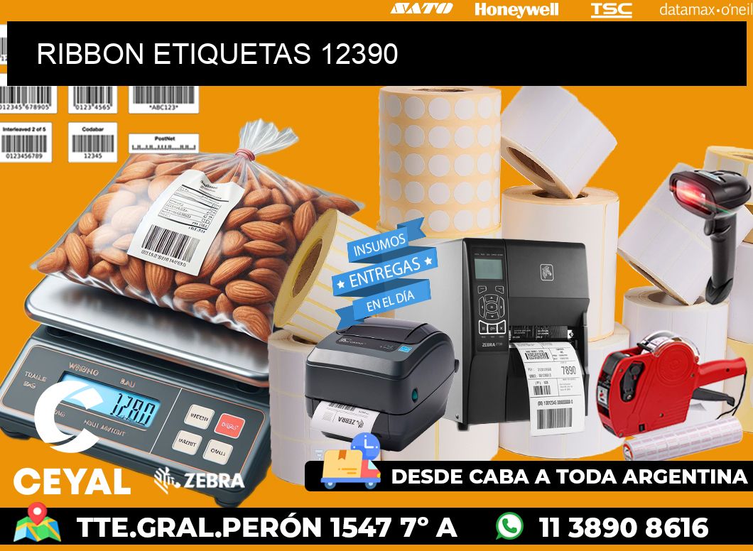 RIBBON ETIQUETAS 12390