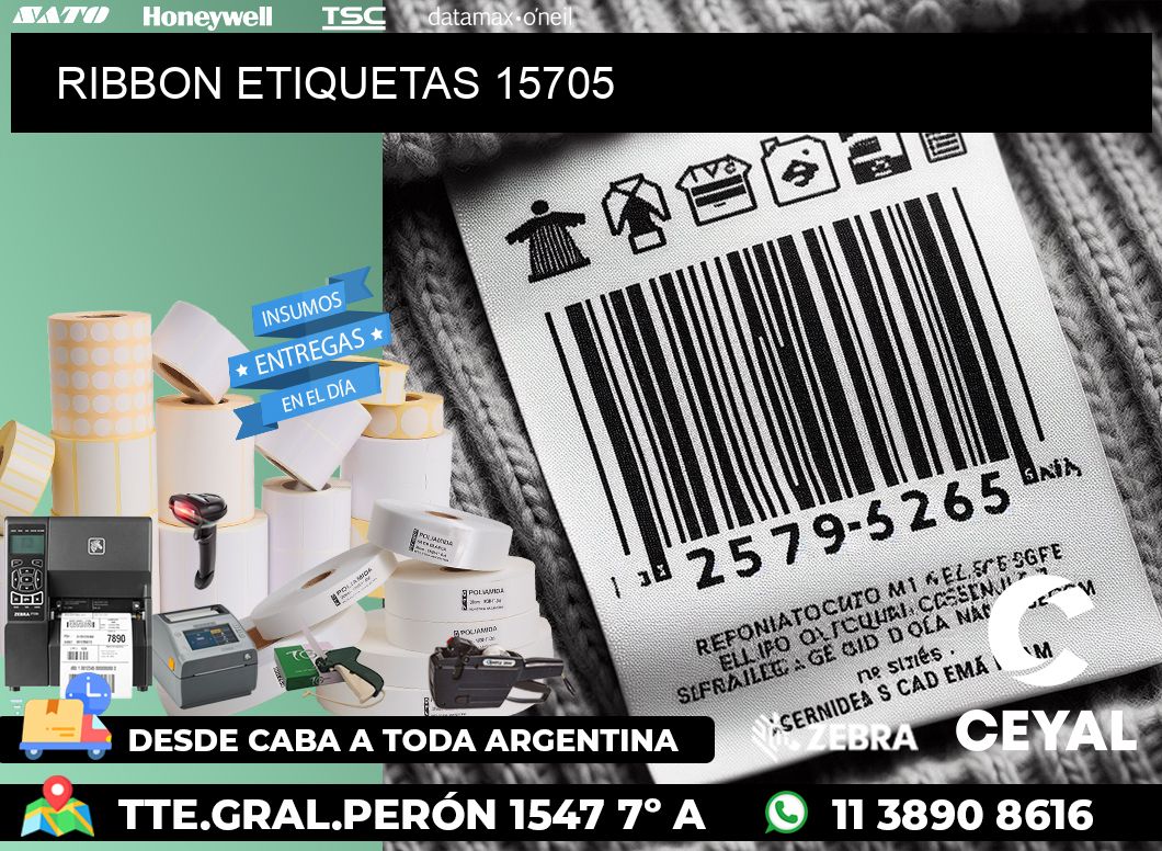 RIBBON ETIQUETAS 15705