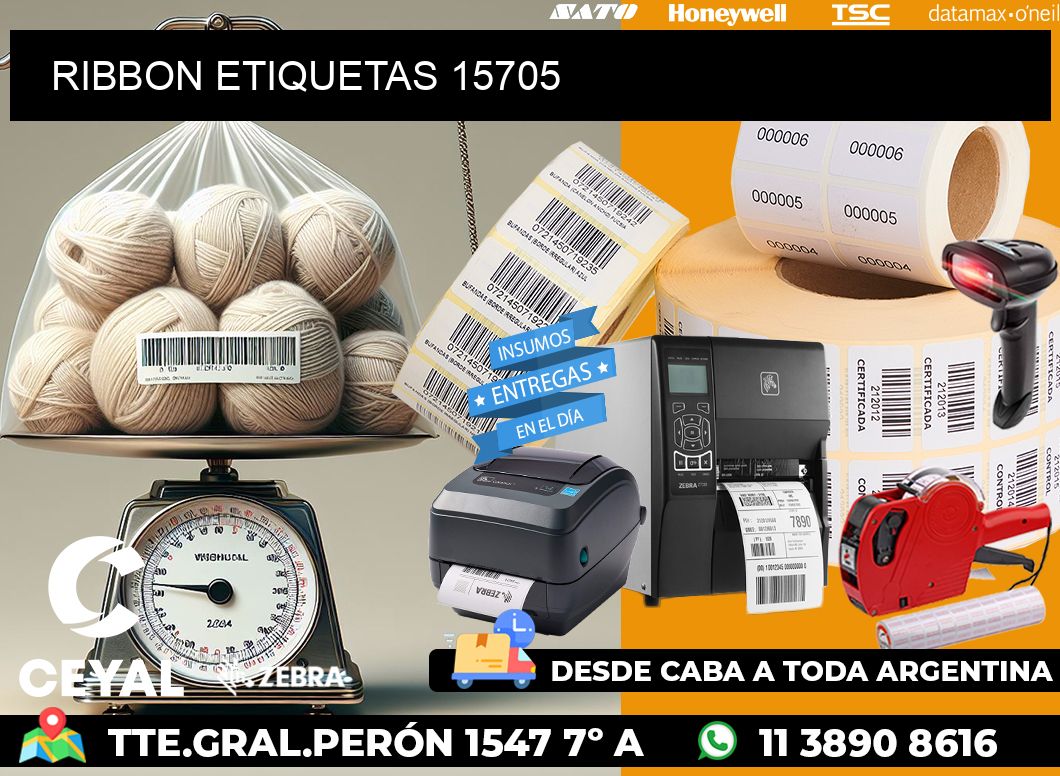 RIBBON ETIQUETAS 15705