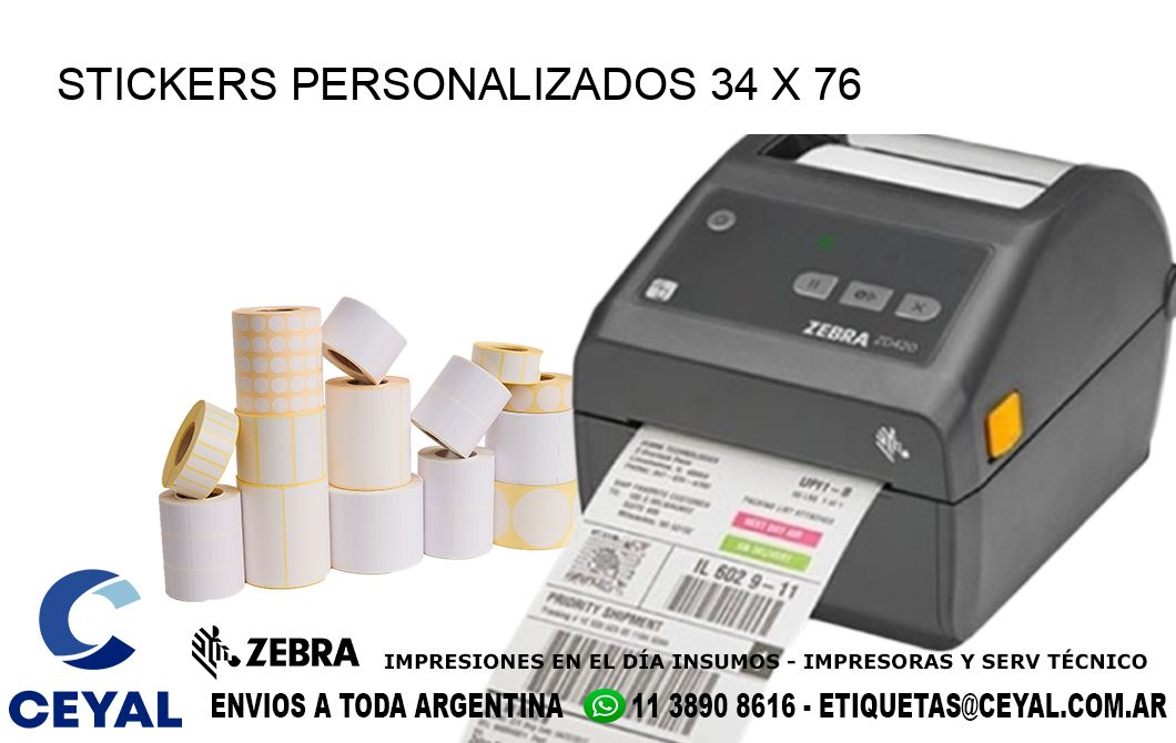 STICKERS PERSONALIZADOS 34 x 76