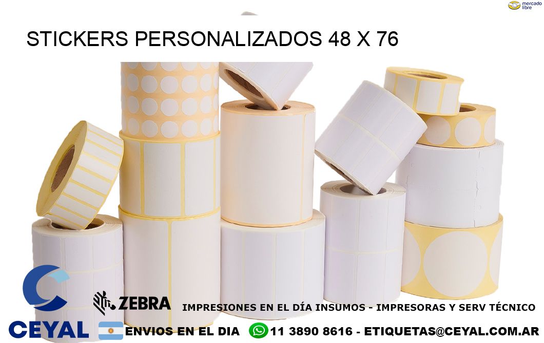 STICKERS PERSONALIZADOS 48 x 76