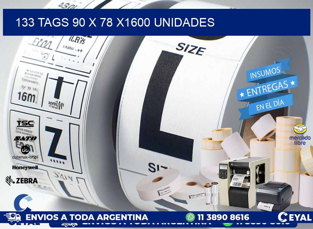 133 TAGS 90 x 78 X1600 UNIDADES