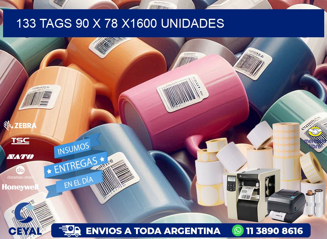 133 TAGS 90 x 78 X1600 UNIDADES