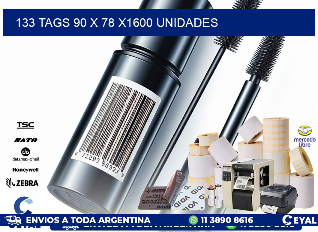 133 TAGS 90 x 78 X1600 UNIDADES