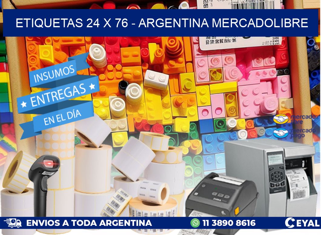 ETIQUETAS 24 x 76 - ARGENTINA MERCADOLIBRE