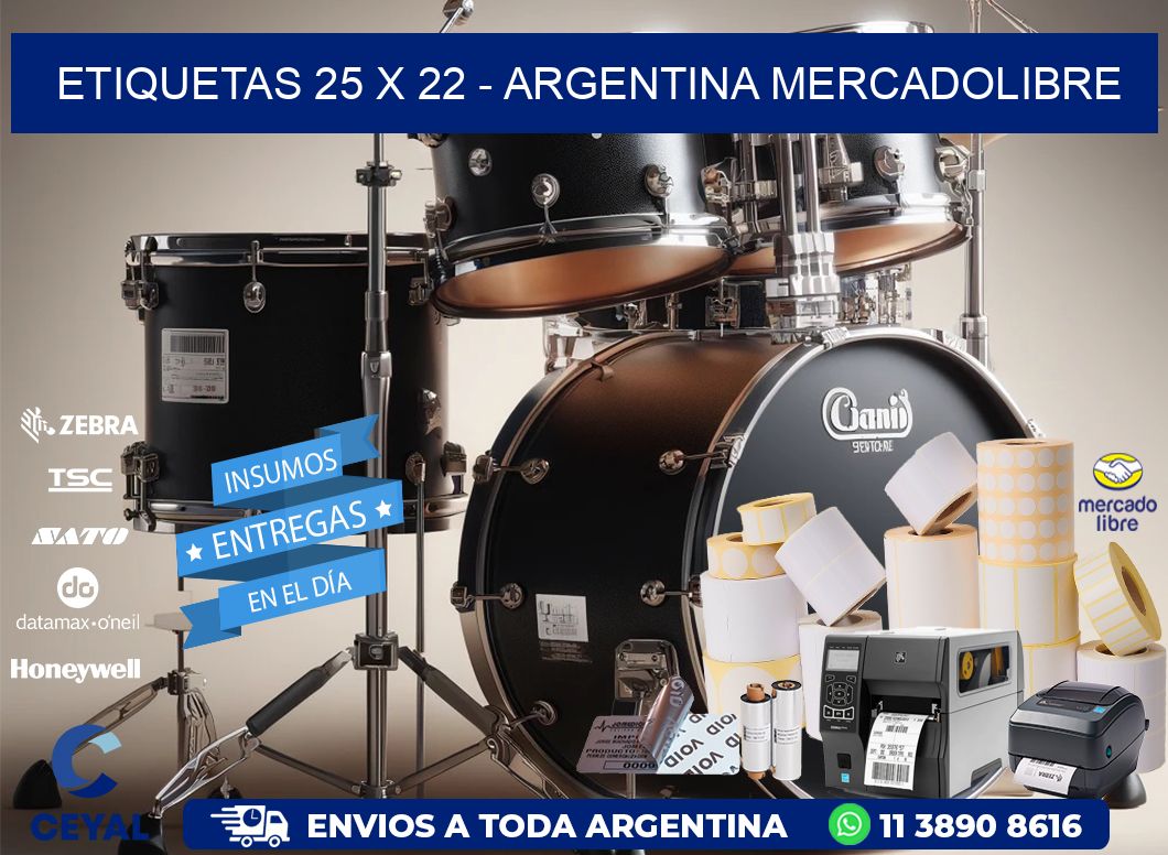 ETIQUETAS 25 x 22 - ARGENTINA MERCADOLIBRE