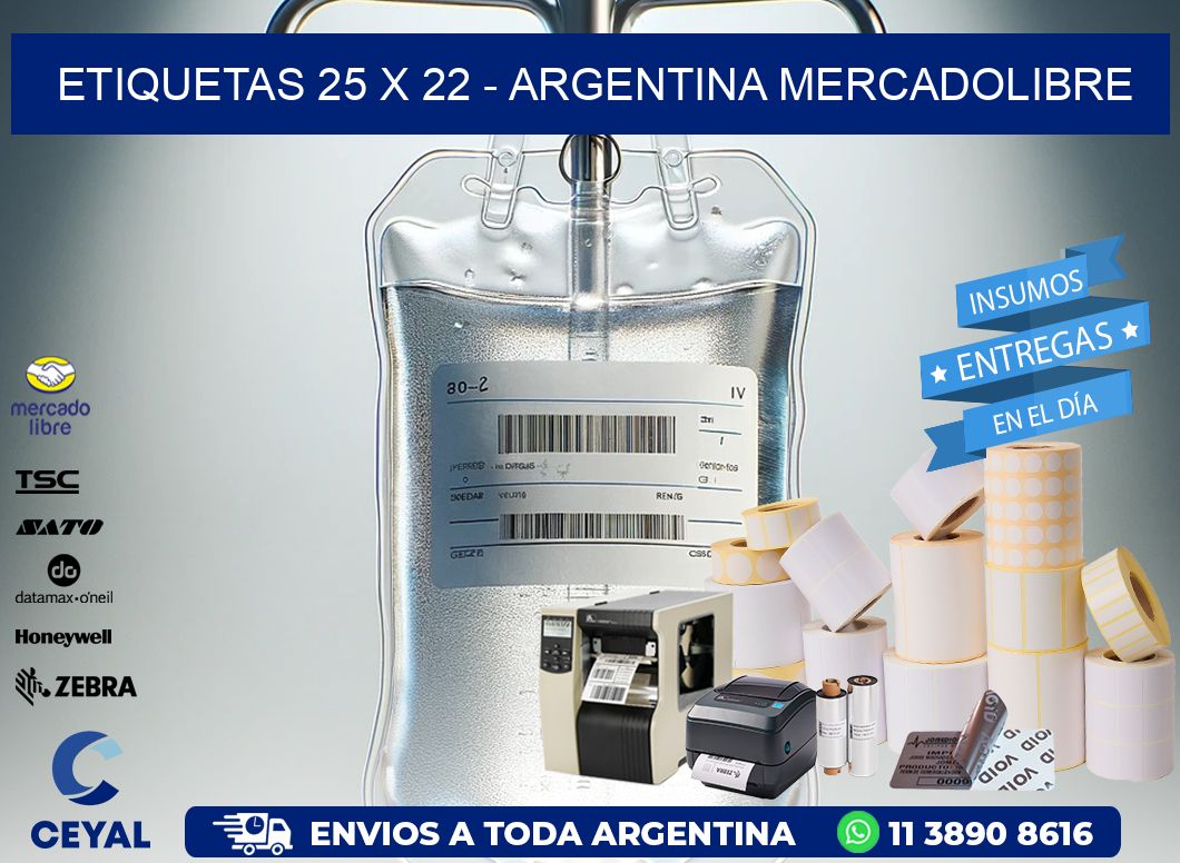 ETIQUETAS 25 x 22 – ARGENTINA MERCADOLIBRE