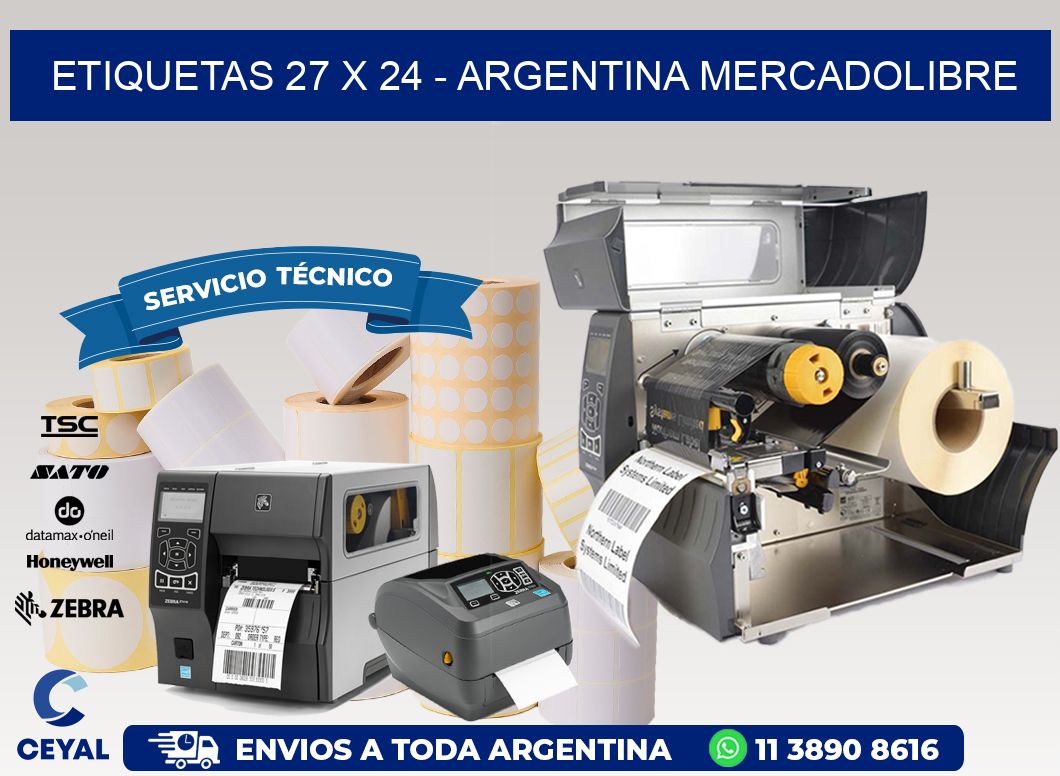 ETIQUETAS 27 x 24 - ARGENTINA MERCADOLIBRE