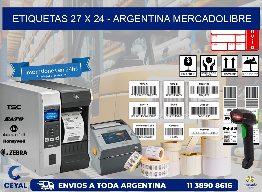 ETIQUETAS 27 x 24 – ARGENTINA MERCADOLIBRE