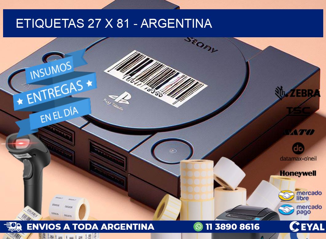 ETIQUETAS 27 x 81 - ARGENTINA