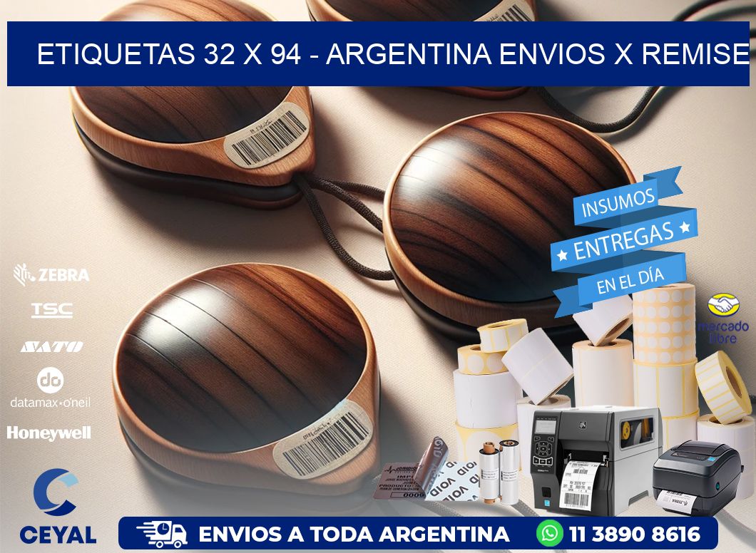 ETIQUETAS 32 x 94 - ARGENTINA ENVIOS X REMISE