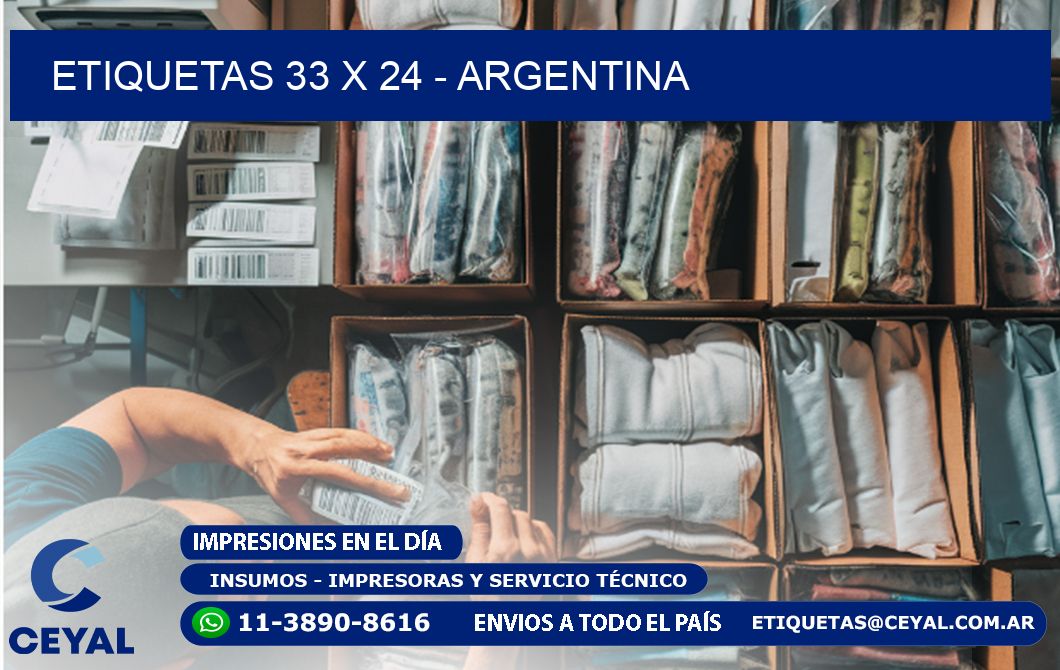 ETIQUETAS 33 x 24 - ARGENTINA