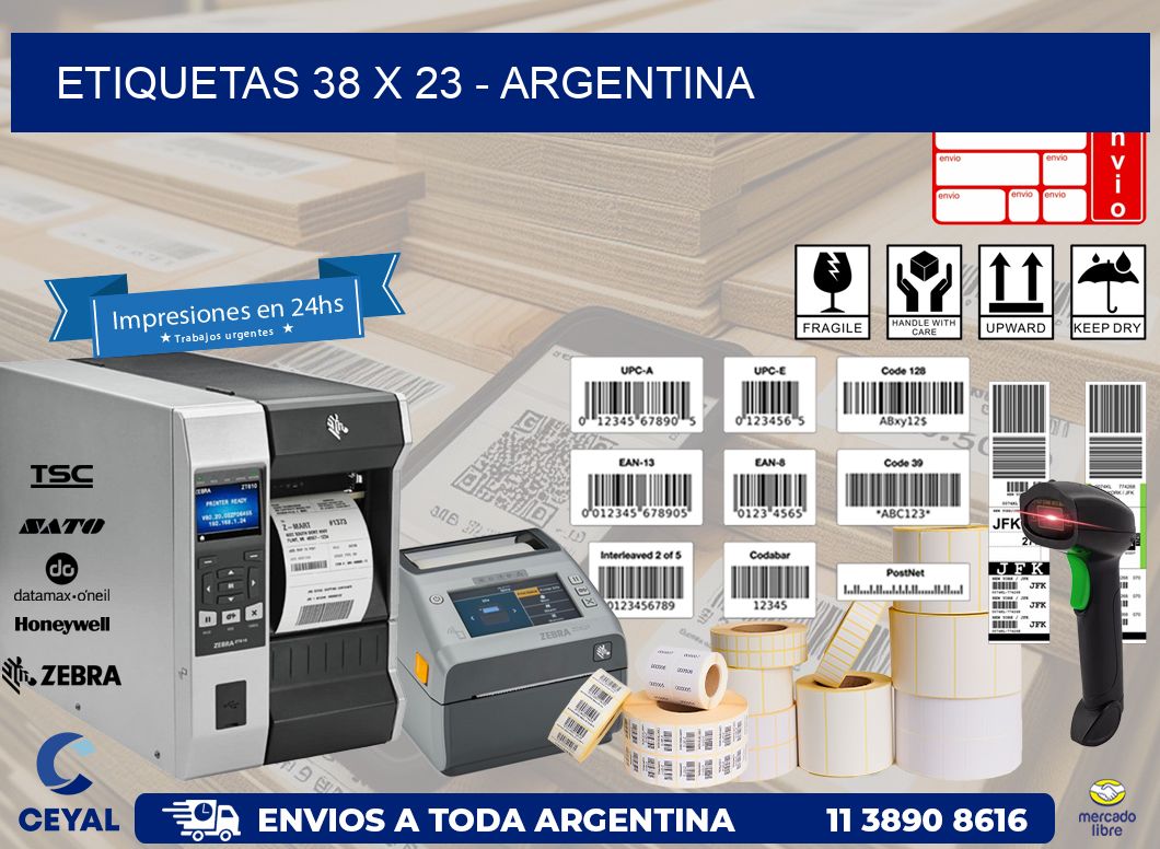 ETIQUETAS 38 x 23 - ARGENTINA