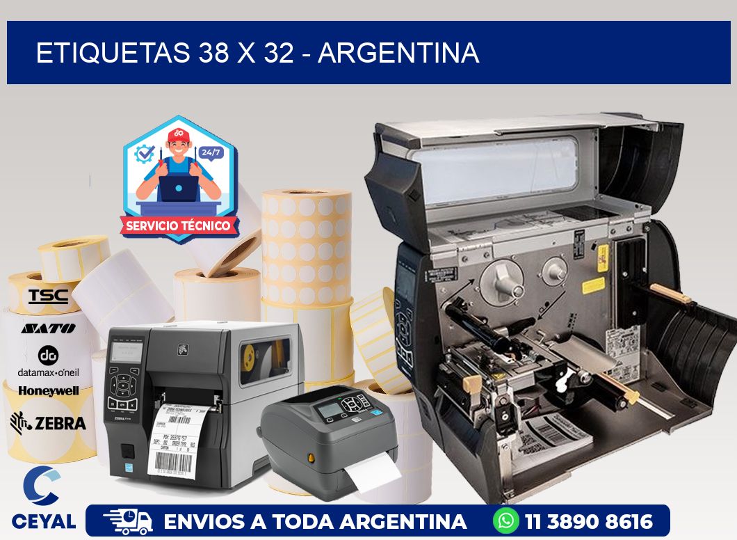 ETIQUETAS 38 x 32 - ARGENTINA