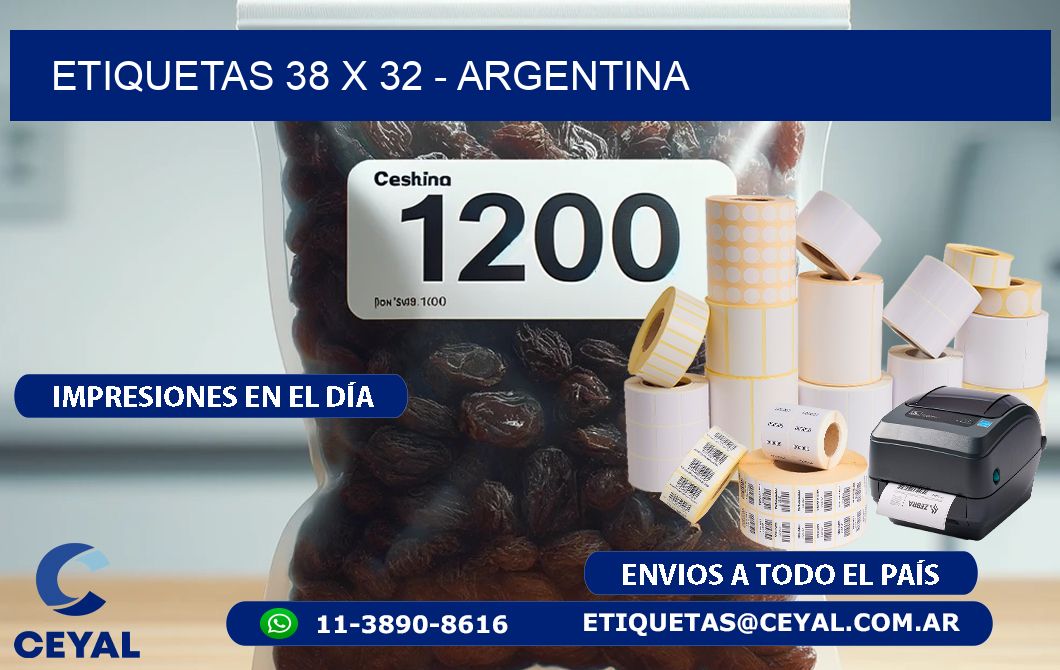 ETIQUETAS 38 x 32 - ARGENTINA