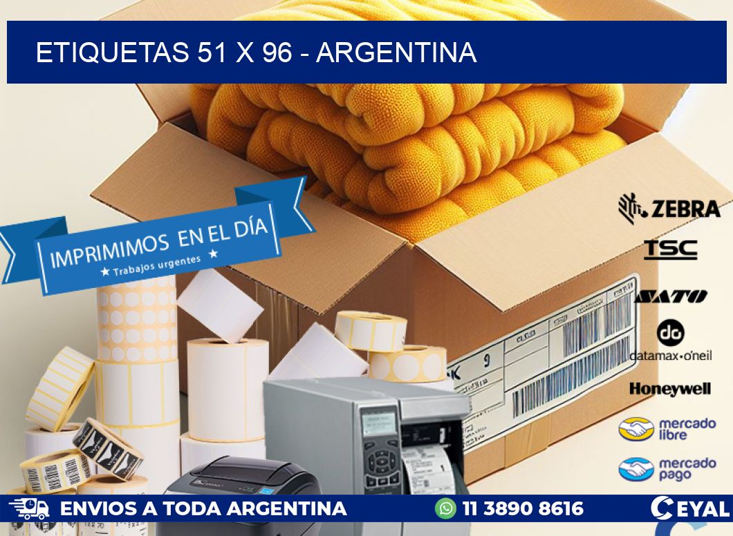 ETIQUETAS 51 x 96 - ARGENTINA