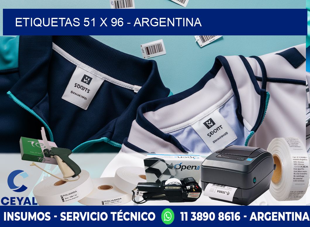 ETIQUETAS 51 x 96 - ARGENTINA